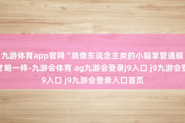 九游体育app官网“就像东说念主类的小脑掌管通顺限度和均衡才略一样-九游会体育 ag九游会登录j9入口 j9九游会登录入口首页
