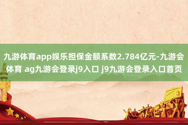 九游体育app娱乐担保金额系数2.784亿元-九游会体育 ag九游会登录j9入口 j9九游会登录入口首页