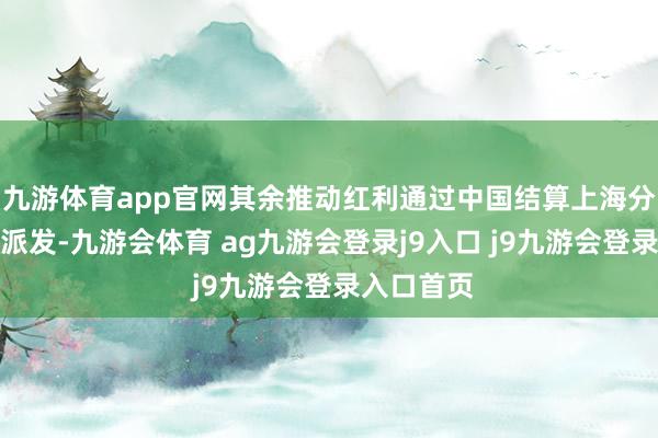 九游体育app官网其余推动红利通过中国结算上海分公司系统派发-九游会体育 ag九游会登录j9入口 j9九游会登录入口首页